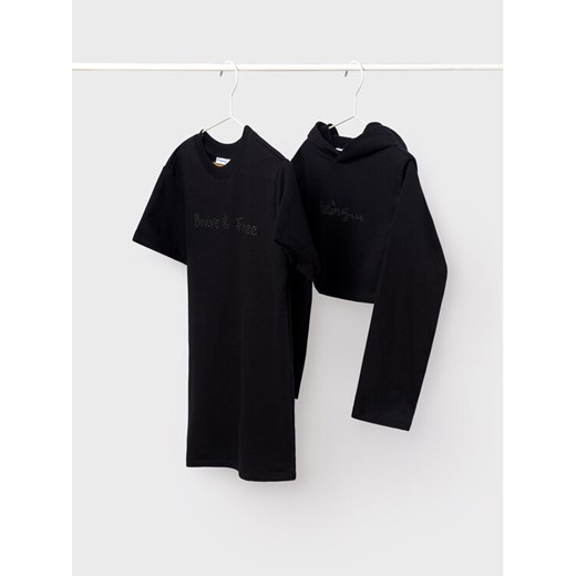 Mayoral Komplet bluza i sukienka 7986 Czarny Regular Fit ze sklepu MODIVO w kategorii Komplety chłopięce - zdjęcie 182649141