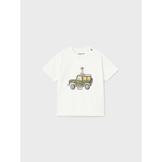 Mayoral T-Shirt 1029 Biały Regular Fit ze sklepu MODIVO w kategorii Koszulki niemowlęce - zdjęcie 182649164