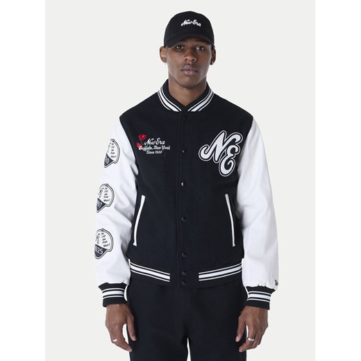 New Era Kurtka bomber Essential Black Varsity 60596264 Czarny Regular Fit ze sklepu MODIVO w kategorii Kurtki męskie - zdjęcie 182649210