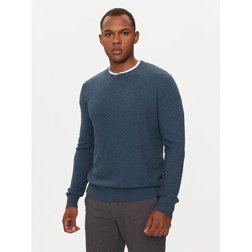 Sisley Sweter 1041S103O Niebieski Regular Fit ze sklepu MODIVO w kategorii Swetry męskie - zdjęcie 182649221