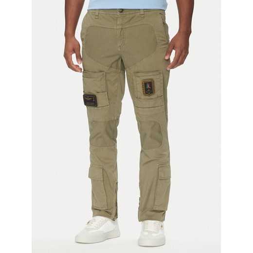 Aeronautica Militare Spodnie materiałowe 251PA1387CT1493 Khaki Regular Fit ze sklepu MODIVO w kategorii Spodnie męskie - zdjęcie 182649350