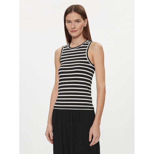 Tommy Hilfiger Top WW0WW40590 Czarny Slim Fit ze sklepu MODIVO w kategorii Bluzki damskie - zdjęcie 182649404