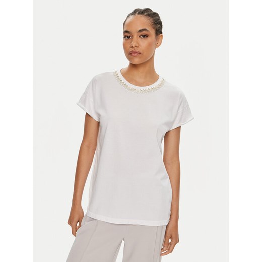 Dixie T-Shirt T924J014 Biały Regular Fit ze sklepu MODIVO w kategorii Bluzki damskie - zdjęcie 182649413