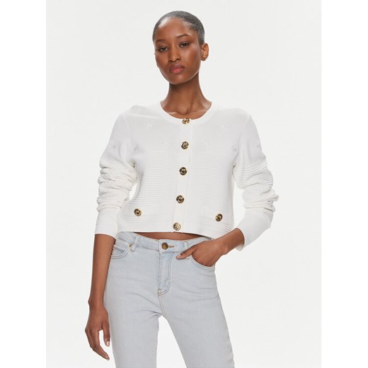 Pinko Kardigan Ciliegio 102881 A1LK Biały Regular Fit ze sklepu MODIVO w kategorii Swetry damskie - zdjęcie 182649534