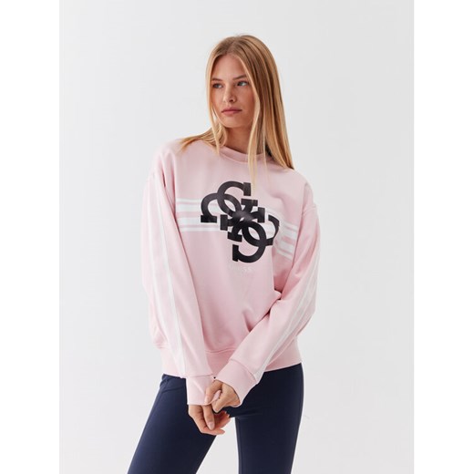 Guess Bluza V3YQ17 KBV71 Różowy Regular Fit ze sklepu MODIVO w kategorii Bluzy damskie - zdjęcie 182649542
