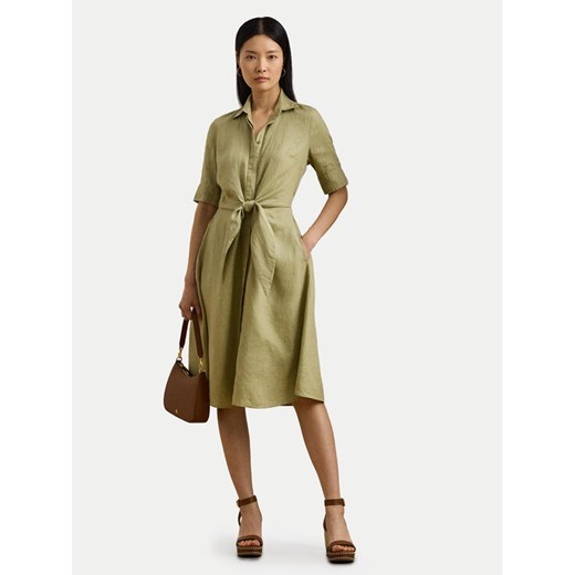 LAUREN RALPH LAUREN Sukienka koszulowa 200905667015 Zielony Regular Fit ze sklepu MODIVO w kategorii Sukienki - zdjęcie 182649653