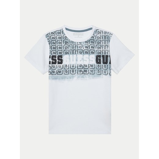 Guess T-Shirt L5RI23 K8HM4 Biały Regular Fit ze sklepu MODIVO w kategorii T-shirty chłopięce - zdjęcie 182649660