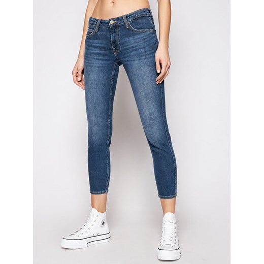 Lee Jeansy Scarlett L526QDTN 112111825 Granatowy Skinny Fit ze sklepu MODIVO w kategorii Jeansy damskie - zdjęcie 182649673