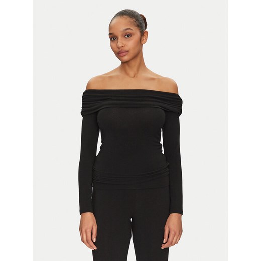 ONLY Bluzka Glamour 15339759 Czarny Slim Fit ze sklepu MODIVO w kategorii Bluzki damskie - zdjęcie 182649682