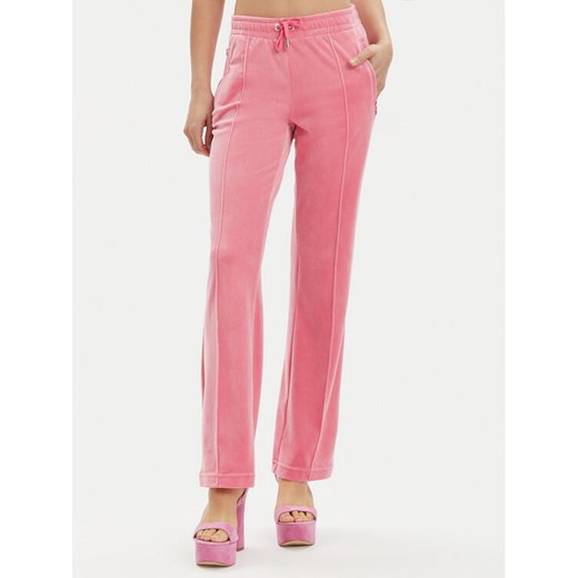 Juicy Couture Spodnie dresowe Tina JCAPW045 Różowy Regular Fit ze sklepu MODIVO w kategorii Spodnie damskie - zdjęcie 182649714