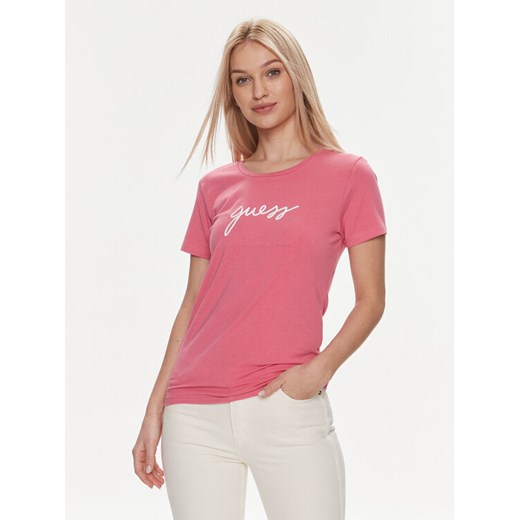 Guess T-Shirt Carrie O4RM09 KBBU1 Biały Regular Fit ze sklepu MODIVO w kategorii Bluzki damskie - zdjęcie 182649741