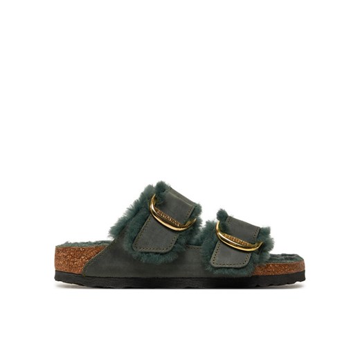 Birkenstock Klapki Arizona Bb Shearling Leoi 1028070 Zielony ze sklepu MODIVO w kategorii Klapki damskie - zdjęcie 182649742