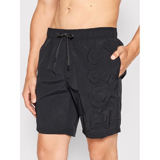 Boss Szorty kąpielowe Whale 50469329 Czarny Regular Fit ze sklepu MODIVO w kategorii Kąpielówki - zdjęcie 182649752