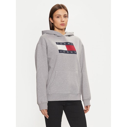 Tommy Jeans Bluza DW0DW19407 Szary Relaxed Fit ze sklepu MODIVO w kategorii Bluzy damskie - zdjęcie 182649834