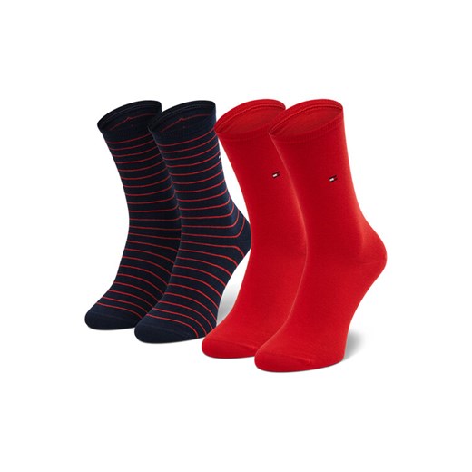 Tommy Hilfiger Zestaw 2 par wysokich skarpet damskich 100001494 Granatowy Tommy Hilfiger 39_42 MODIVO
