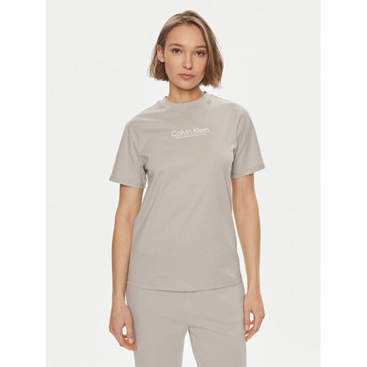 Calvin Klein T-Shirt Coordinates K20K207005 Beżowy Regular Fit ze sklepu MODIVO w kategorii Bluzki damskie - zdjęcie 182649941