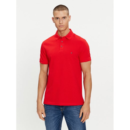 Tommy Hilfiger Polo 1985 MW0MW17771 Czerwony Slim Fit ze sklepu MODIVO w kategorii T-shirty męskie - zdjęcie 182650000