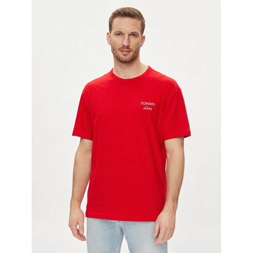 Tommy Jeans T-Shirt DM0DM18872 Czerwony Regular Fit ze sklepu MODIVO w kategorii T-shirty męskie - zdjęcie 182650004