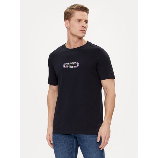 Tommy Hilfiger T-Shirt Track Graphic MW0MW34429 Granatowy Regular Fit ze sklepu MODIVO w kategorii T-shirty męskie - zdjęcie 182650024