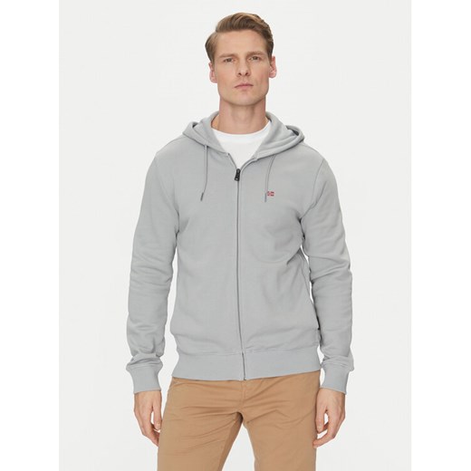 Napapijri Bluza Balis NP0A4HHV Szary Regular Fit ze sklepu MODIVO w kategorii Bluzy męskie - zdjęcie 182650031