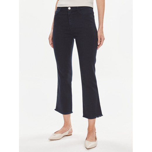 Marella Spodnie materiałowe Olpe 2331310334 Granatowy Cropp Flare Fit ze sklepu MODIVO w kategorii Spodnie damskie - zdjęcie 182650114