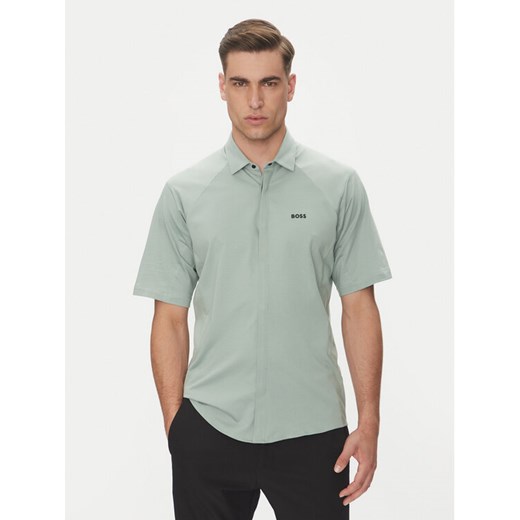 BOSS Koszula Excurse 50540196 Zielony Regular Fit ze sklepu MODIVO w kategorii Koszule męskie - zdjęcie 182650164