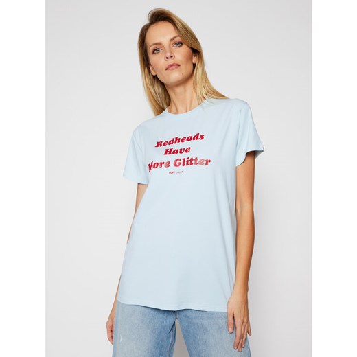 PLNY LALA T-Shirt Redheads PL-KO-CL-00202 Błękitny Classic Fit ze sklepu MODIVO w kategorii Bluzki damskie - zdjęcie 182650193