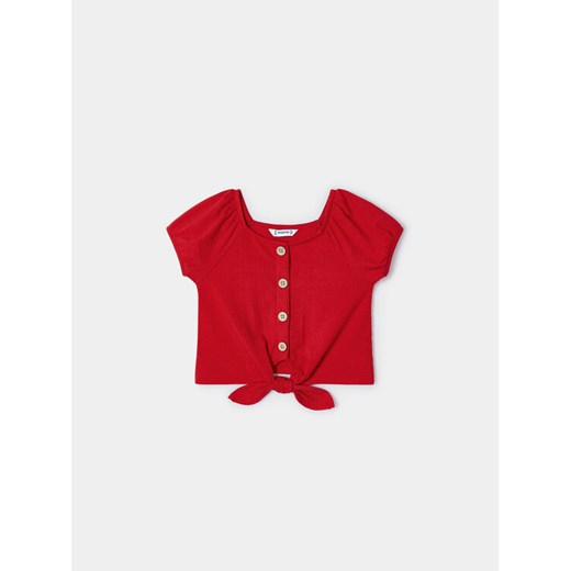 Mayoral Bluzka 3086 Czerwony Slim Fit ze sklepu MODIVO w kategorii Bluzki dziewczęce - zdjęcie 182650281
