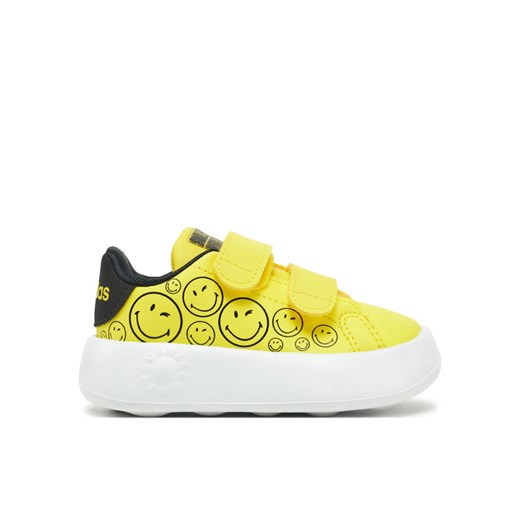 adidas Sneakersy Smiley Advantage JI0501 Żółty ze sklepu MODIVO w kategorii Buty sportowe dziecięce - zdjęcie 182650293