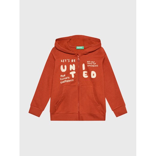 United Colors Of Benetton Bluza 3JLXG501E Czerwony Regular Fit ze sklepu MODIVO w kategorii Bluzy chłopięce - zdjęcie 182650334