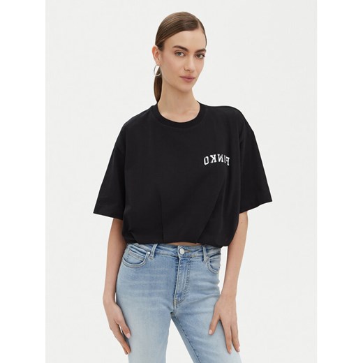 PINKO T-Shirt Torrone 104257 Czarny Regular Fit ze sklepu MODIVO w kategorii Bluzki damskie - zdjęcie 182650443
