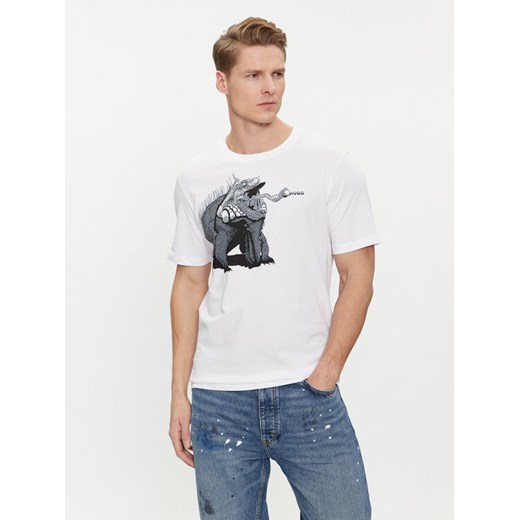 Hugo T-Shirt Dibeach 50513812 Biały Regular Fit ze sklepu MODIVO w kategorii T-shirty męskie - zdjęcie 182650452