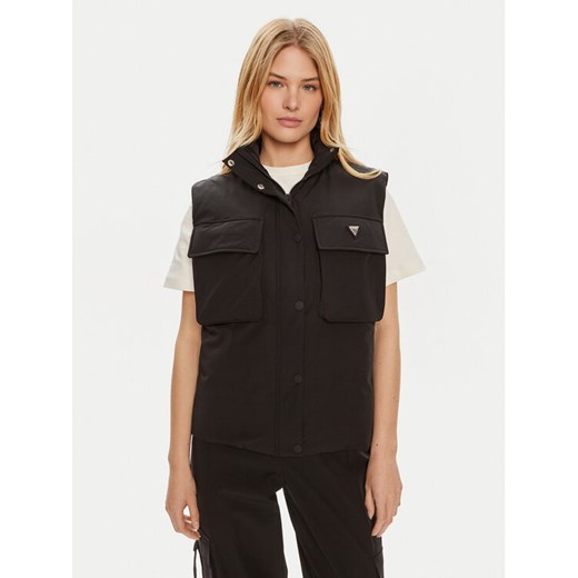 Guess Bezrękawnik Aurelie V4YL00 WG982 Czarny Regular Fit ze sklepu MODIVO w kategorii Kamizelki damskie - zdjęcie 182650462