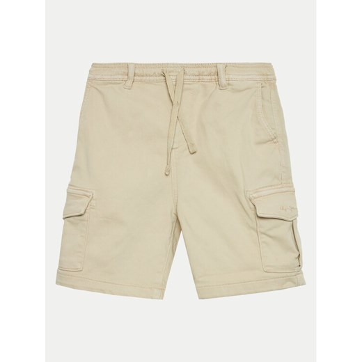 Pepe Jeans Szorty materiałowe Ted PB800790 Beżowy Regular Fit ze sklepu MODIVO w kategorii Spodenki chłopięce - zdjęcie 182650481