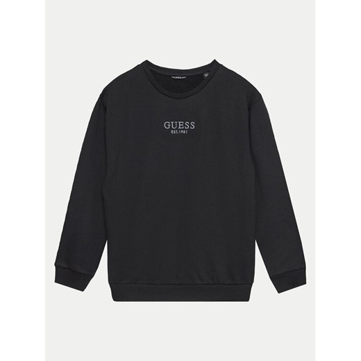Guess Bluza L4BQ28 KAV33 Czarny Regular Fit ze sklepu MODIVO w kategorii Bluzy chłopięce - zdjęcie 182650513