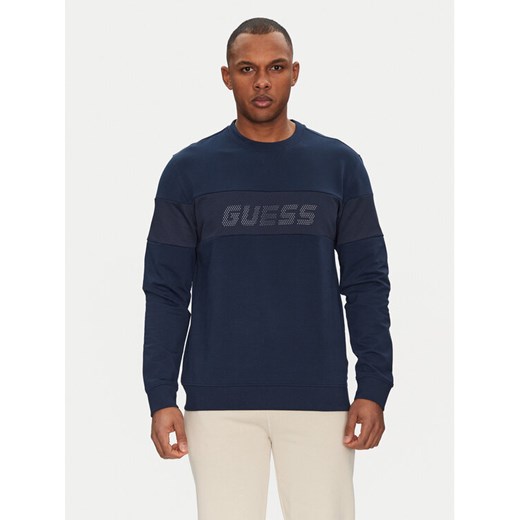Guess Bluza Z5GQ09 K6ZS1 Granatowy Regular Fit ze sklepu MODIVO w kategorii Bluzy męskie - zdjęcie 182650514