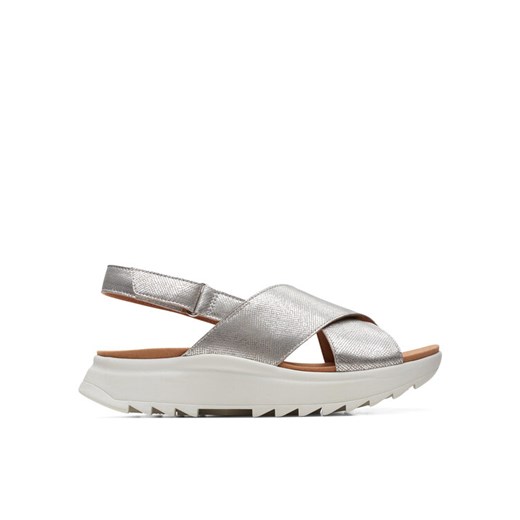 Clarks Sandały DashLite Wish 26171951 Srebrny ze sklepu MODIVO w kategorii Sandały damskie - zdjęcie 182650530
