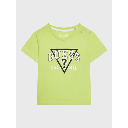 Guess T-Shirt I3RI03 K8HM0 Zielony Regular Fit ze sklepu MODIVO w kategorii T-shirty chłopięce - zdjęcie 182650542