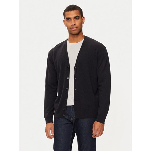 United Colors Of Benetton Kardigan 1002U601B Czarny Regular Fit ze sklepu MODIVO w kategorii Swetry męskie - zdjęcie 182650564