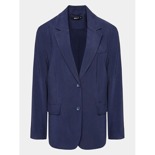 Gina Tricot Marynarka 20501 Granatowy Regular Fit ze sklepu MODIVO w kategorii Marynarki damskie - zdjęcie 182650593