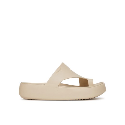 Crocs Japonki Getaway Platform Toe Loop 210834 Beżowy ze sklepu MODIVO w kategorii Klapki damskie - zdjęcie 182650611