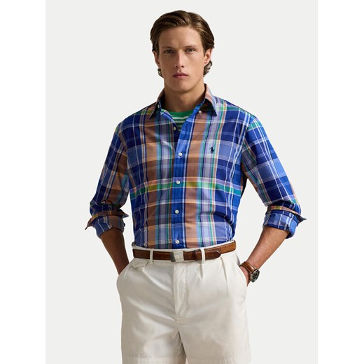 Polo Ralph Lauren Koszula 710960639002 Niebieski Custom Fit ze sklepu MODIVO w kategorii Koszule męskie - zdjęcie 182650681