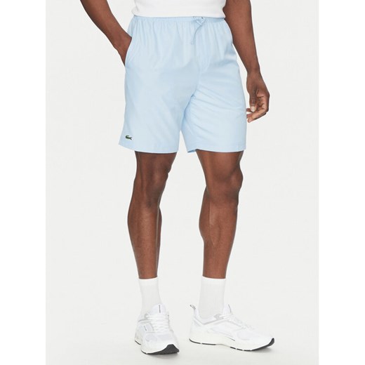 Lacoste Szorty tenisowe GH353T Błękitny Regular Fit ze sklepu MODIVO w kategorii Spodenki męskie - zdjęcie 182650693