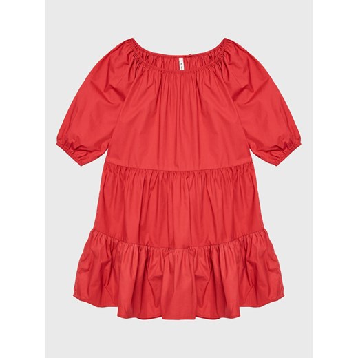 Pepe Jeans Sukienka codzienna Soraya PG951601 Czerwony Regular Fit ze sklepu MODIVO w kategorii Sukienki dziewczęce - zdjęcie 182650800