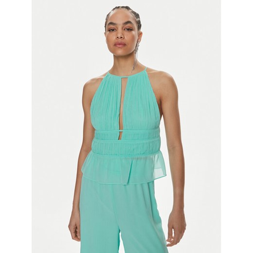 Patrizia Pepe Bluzka 2C1540/A061-CA03 Turkusowy Regular Fit ze sklepu MODIVO w kategorii Bluzki damskie - zdjęcie 182650810