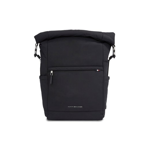 Tommy Hilfiger Plecak Th Signature Rolltop Backpack AM0AM12221 Czarny ze sklepu MODIVO w kategorii Plecaki - zdjęcie 182650840