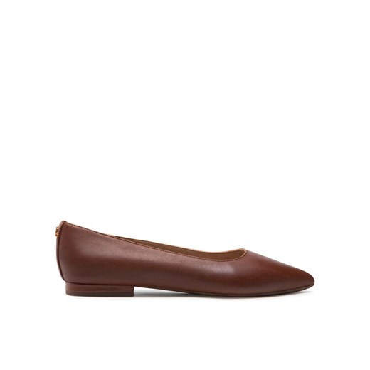 LAUREN RALPH LAUREN Baleriny Londyn 802862706002 Brązowy ze sklepu MODIVO w kategorii Balerinki - zdjęcie 182650890