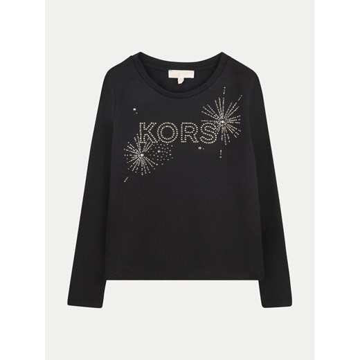 MICHAEL KORS KIDS Bluzka R30142 D Czarny Regular Fit ze sklepu MODIVO w kategorii Bluzki dziewczęce - zdjęcie 182650952