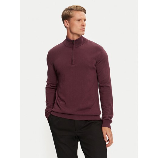 Hugo Sweter San Quirin-M 50474175 Bordowy Regular Fit L MODIVO