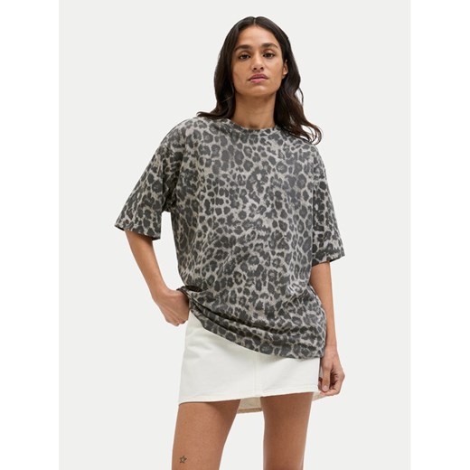 JJXX T-Shirt Andrea 12284102 Szary Loose Fit ze sklepu MODIVO w kategorii Bluzki damskie - zdjęcie 182651030